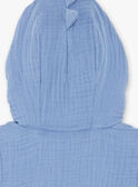 Veste à capuche bleue bébé garçon ZOUHIR / 21E0CGG1VESC203