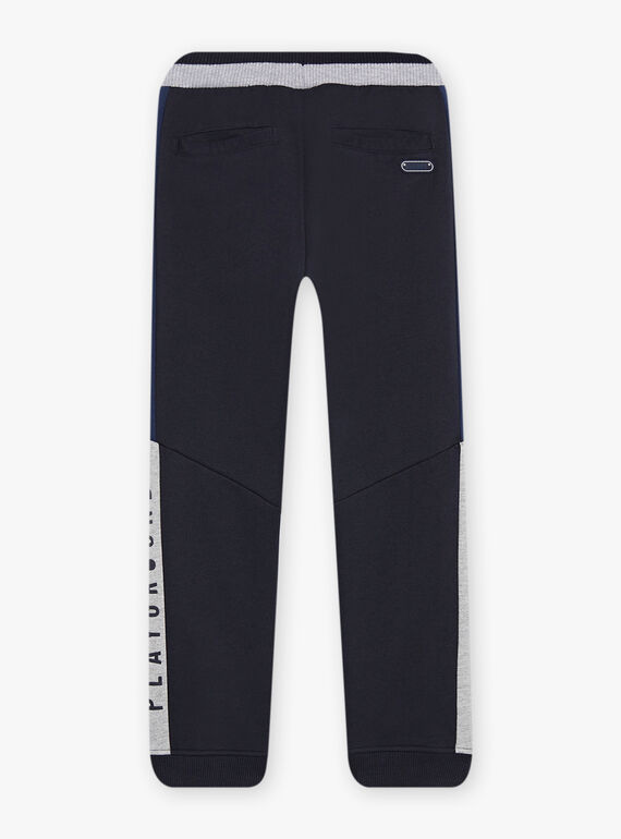 Jogging bleu foncé à détails bleus et gris chiné DICLAGE2 / 22H3PGL2JGB705