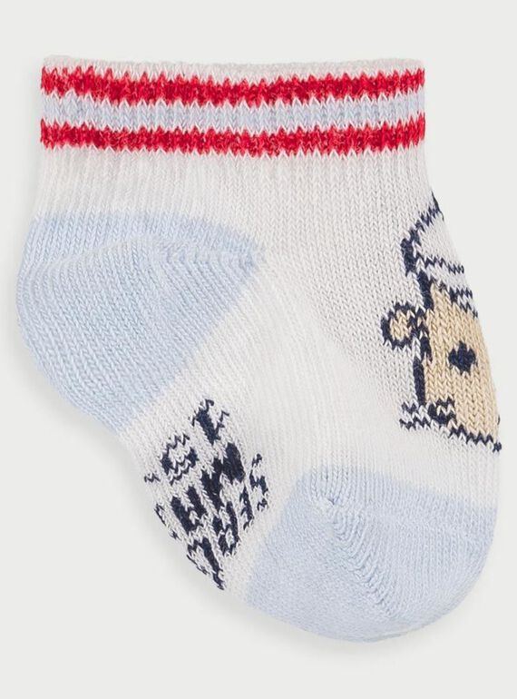 Chaussettes basses blanche - bleue NYHOUDOU / 18E4BG31SOB000