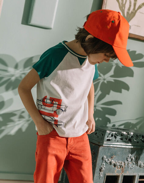 T-shirt écru motif graphique enfant garçon COTICHAGE / 22E3PGM2TMC001