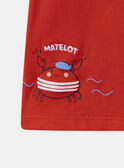 Tshirt rouge crabe et homard MAVASCO / 25E1BGQ1TMC050