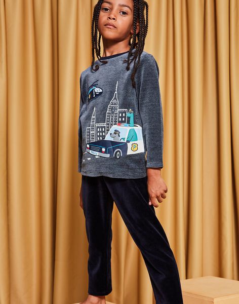 Ensemble pyjama T-shirt et pantalon en velours DOVOITAGE / 22H5PGW2PYJC214