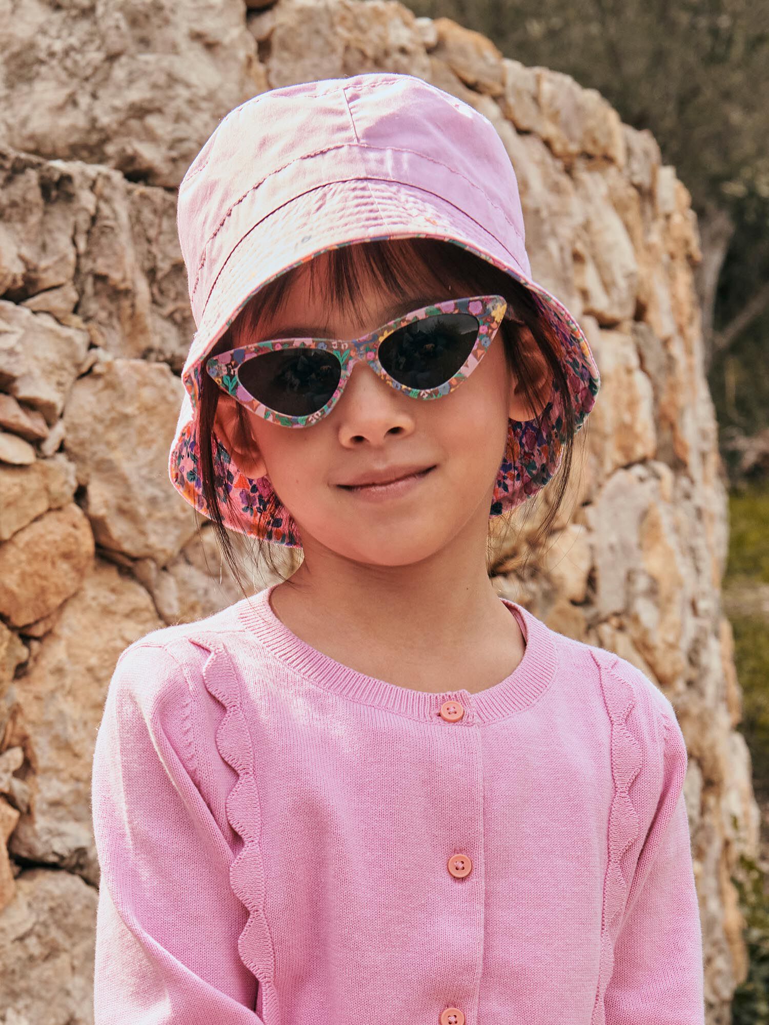 Lunettes de soleil crues imprim fleuri