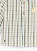 Chemise à carreaux jaune et gris   ZACOCO / 21E1BG91CHM001