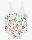 Maillot de bain écru à imprimé fleur et fruit FIROMY / 23E4BFL1MAI001