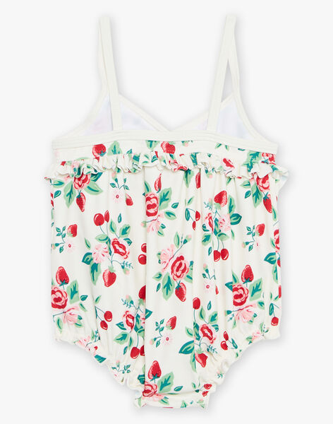 Maillot de bain écru à imprimé fleur et fruit FIROMY / 23E4BFL1MAI001