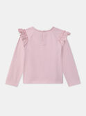 Tee Shirt Manches Longues Rose LADITETTE / 24H2PFQ2TMLD329
