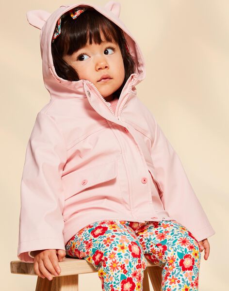 Imperméable rose ciré à capuche 3 en 1 FIMARION / 23E1BF51IMP318