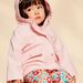 Imperméable rose ciré à capuche 3 en 1