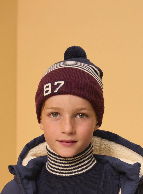 Bonnet maille avec pompom LIOBONAGE / 24H4PG81BON070