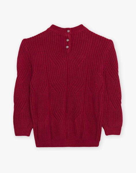 Pull groseille en maille DYABOLETTE / 22H2PFU1PULD307