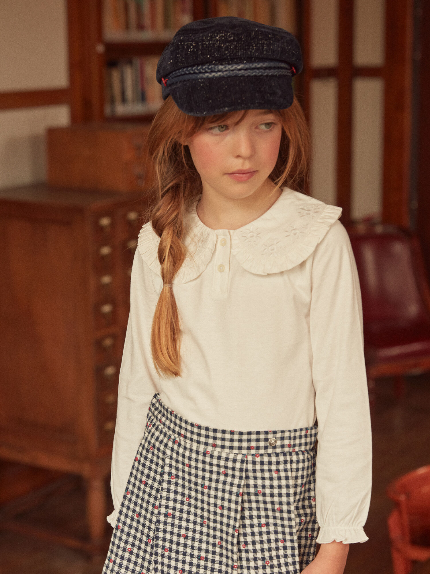 Blouse col claudine fille outlet