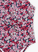 Maillot de bain 1 pièce cassis à imprimé fleuri FRYCRETTE / 23E4PFM4D4KD302