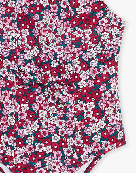 Maillot de bain 1 pièce cassis à imprimé fleuri FRYCRETTE / 23E4PFM4D4KD302