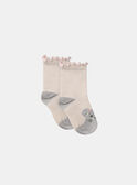 Chaussettes écrues jacquard souris  MAIDALIE / 25E4BF91SOQA001