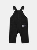 Salopette en jean noir à broderie raton laveur Bébé Garçon NAILYES / 25H1BGP5SALK004
