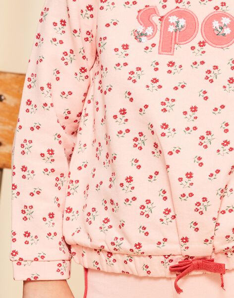 Sweat Sport rose à fleurs FRISWETTE / 23E2PFJ1SWED300