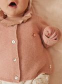 Gilet rose ancien en point mousse GONNIE / 23H0CFB1CAR303