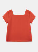 T-shirt rouge à encolure carré  KENETTE / 24E2PF42TMC050