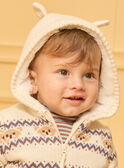 Gilet à capuche jacquard animaux LAUSAMA / 24H1BGS1GILA011