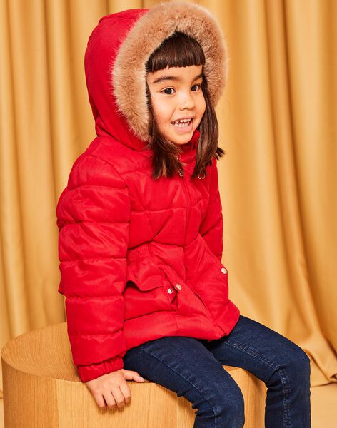 Doudoune rouge à capuche DRAREDETTE / 22H2PFN2D3E050