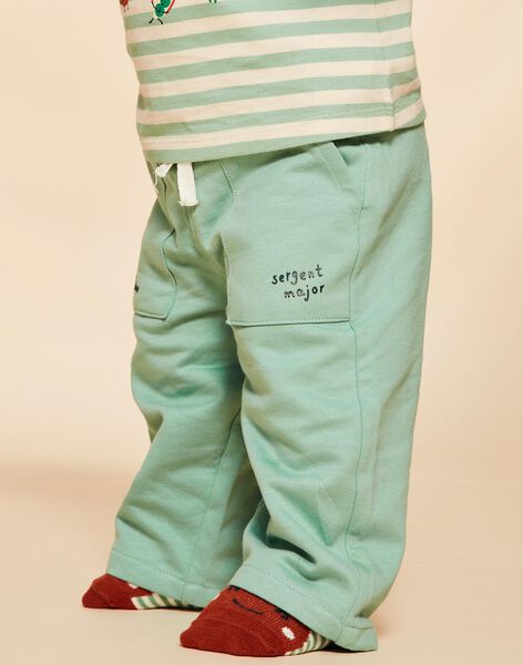 Pantalon en molleton vert amande FACECTOR / 23E1BGB1PAN611