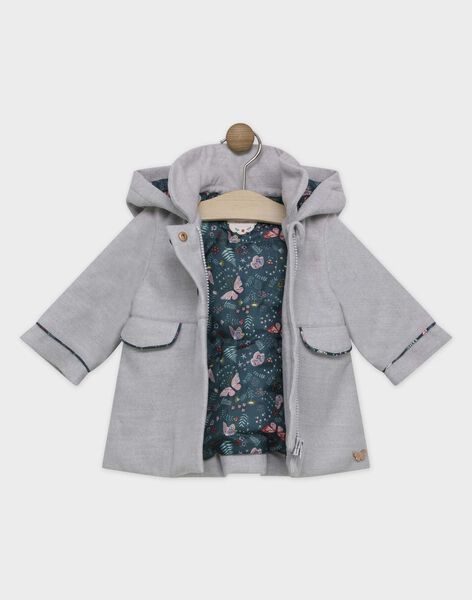 Manteau Gris En Feutrine Bebe Fille A Contre Saison Bebe Sergentmajor