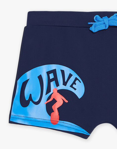 Boxer de bain bleu marine à motif surfeur FRYMUAGE / 23E4PGL1MAI070