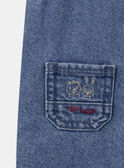 Salopette en jean denim avec bretelles ajustables Bébé Garçon NADIDIER / 25H1BGK1SALP274