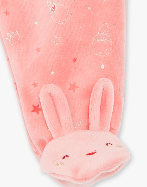 Pyjama En Velours Ecru Bebe Fille