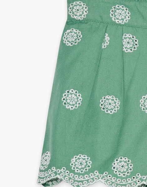 Short vert à broderies fantaisie FUSHOETTE / 23E2PFN1SHOG600