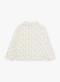 Veste en jean vanille à fleurs FAVETETTE / 23E2PF81VES632