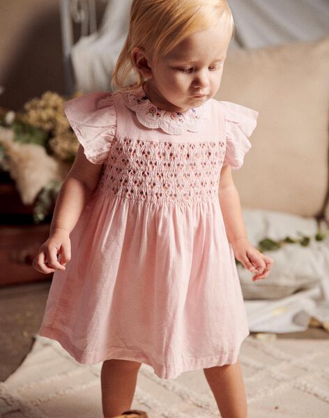 Robe rose en popeline FAFLEUR / 23E1BFI2ROBD320