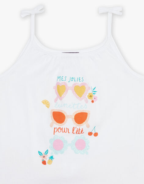 Débardeur et short blanc et orange en jersey FRUPETTE / 23E2PFU1ENS001
