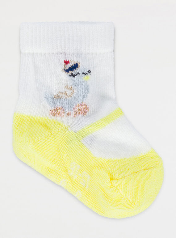 Chaussettes ecrue / jaune NAFLAVY / 18E4BFF1SOQ001