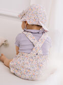 Body blanc et barboteuse lilas à imprimé fleurs FORANE / 23E0CFT1ENS000