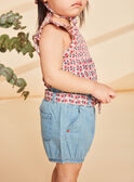 Short denim avec ceinture en popeline FAWILDA / 23E1BFQ1SHOP269