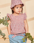 Blouse en popeline nude à imprimé fleuri FAWYLENE / 23E1BFQ1CHED319