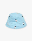 Bob bleu ciel en twill à imprimé oiseau FAYKAR / 23E4BGR1CHA020