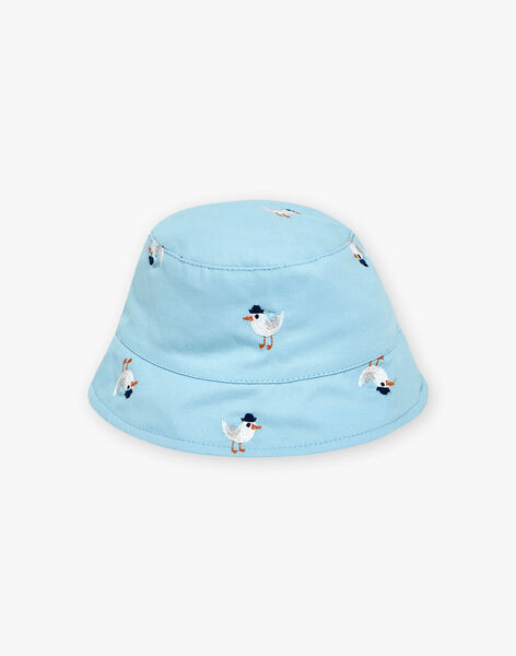 Bob bleu ciel en twill à imprimé oiseau FAYKAR / 23E4BGR1CHA020