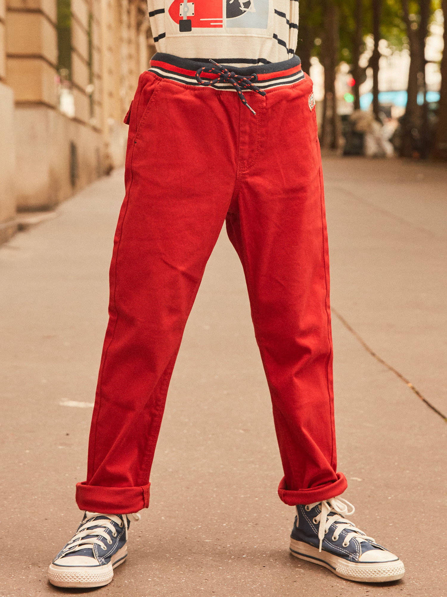 Pantalon 2025 rouge garcon
