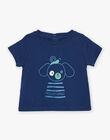 T-shirt bleu nocturne avec animaux FAMAEL / 23E1BGN1TMC713