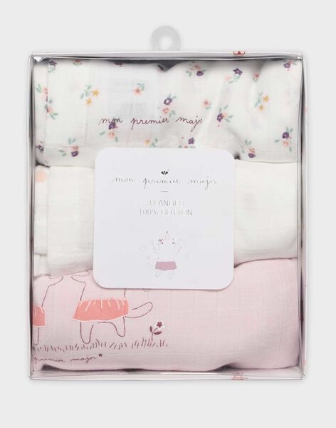 Lot De Trois Langes Bebe Fille En Gaze De Coton Entre 5 Et 12 Naissance Sergentmajor Lot De Trois Langes Bebe Fille En Gaze De Coton Entre 5 Et 12 Naissance Sergentmajor
