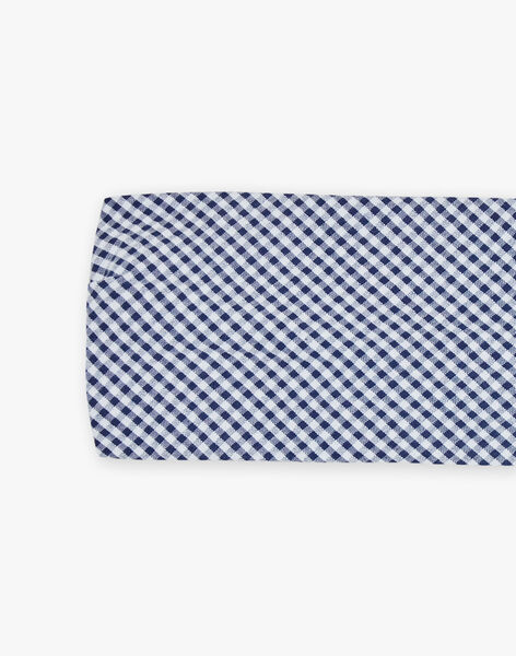 Bandeau vichy bleu et écru FANILA / 23E4BFN1BAN001