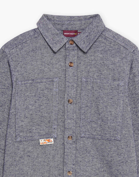 Chemise bleue manches longues DEMINAGE / 22H3PGF1CHMP267