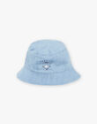 Bob réversible avec denim bleu et rayures bleu marine FAKIMO / 23E4BGC1CHAP269