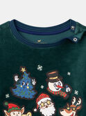 Pyjama noël vert sapin LAPONAGE / 24H5PGF2PYJG614