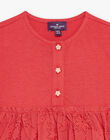 Robe bi-matière coquelicot FAWINONA / 23E1BFQ1ROBF505