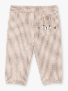Pantalon gris à carreaux bébé garçon BALAUREL / 21H1BGJ1PAN811