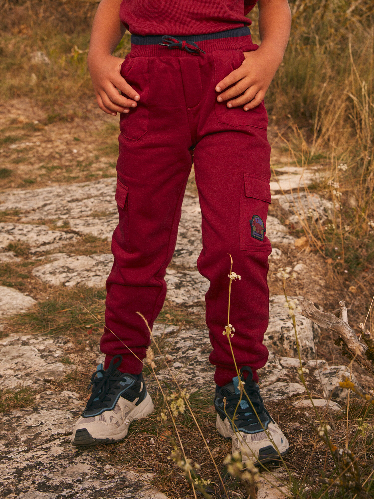Pantalon cargo bordeaux confortable Garcon Sergent Major